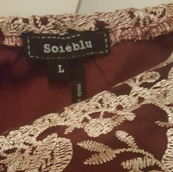 Soiblu Sheer Floral Embroidered Mini Dress (M/L) - Picture 4 of 6